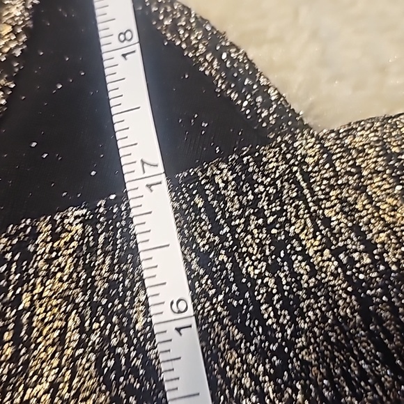 👗London Times NWT Gold & Black V Neck Faux-Wrap Long Sleeve Dress 8P (Petite)💥 - Picture 15 of 15